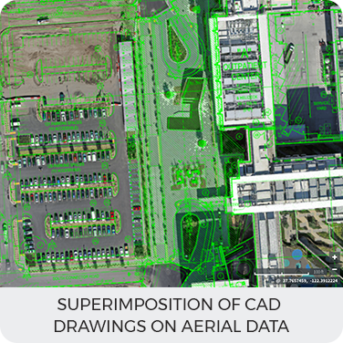 Superimposition of CAD Drawings on Aerial data